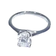 14k White Gold Open Petal Solitaire Semi-Mount Engagement Ring