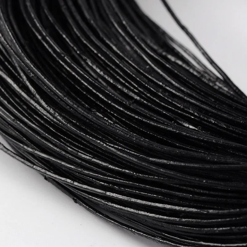 1mm Leather Cord (10m) - Black