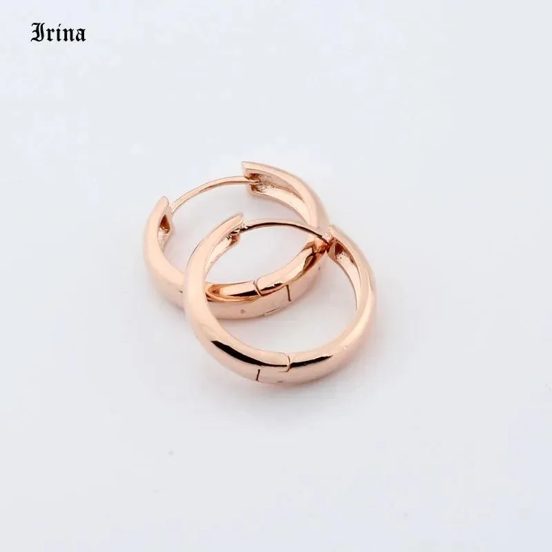585 Rose Gold Hoops Earrings