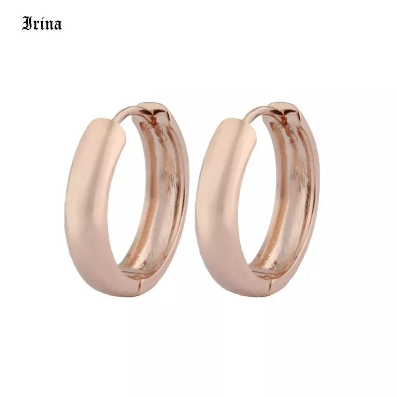 585 Rose Gold Hoops Earrings