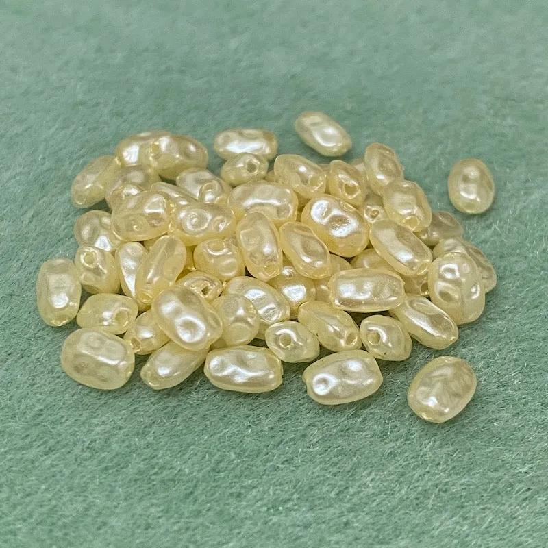 7x5x3mm Flat  (100) - Cream - Vintage Vintage Pearls