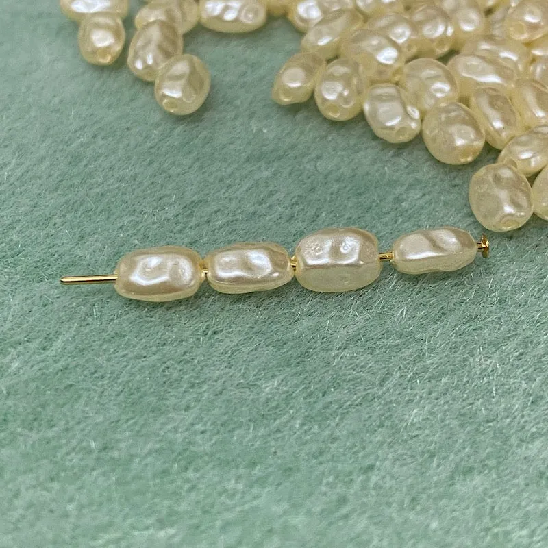 7x5x3mm Flat  (100) - Cream - Vintage Vintage Pearls