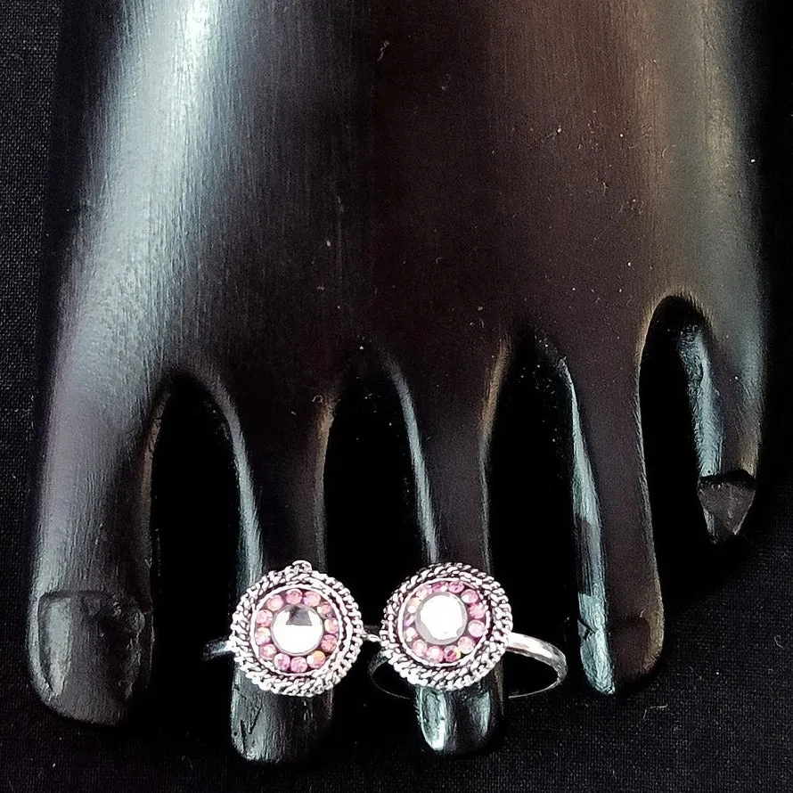 925 Silver Adjustable Toe Rings Pair (Design 141)