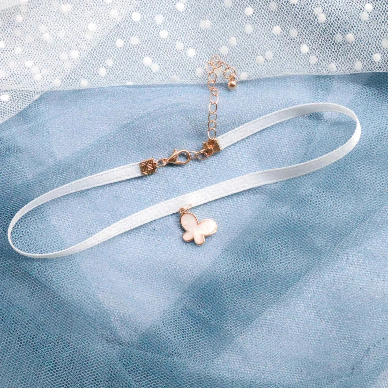 binfenxie Cute Harajuku White Lace Chokers Necklaces For Women Girl Boho Flower Charms Chian Jewelry