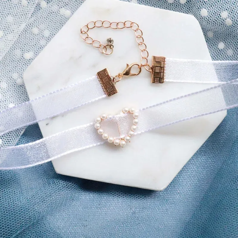 binfenxie Cute Harajuku White Lace Chokers Necklaces For Women Girl Boho Flower Charms Chian Jewelry