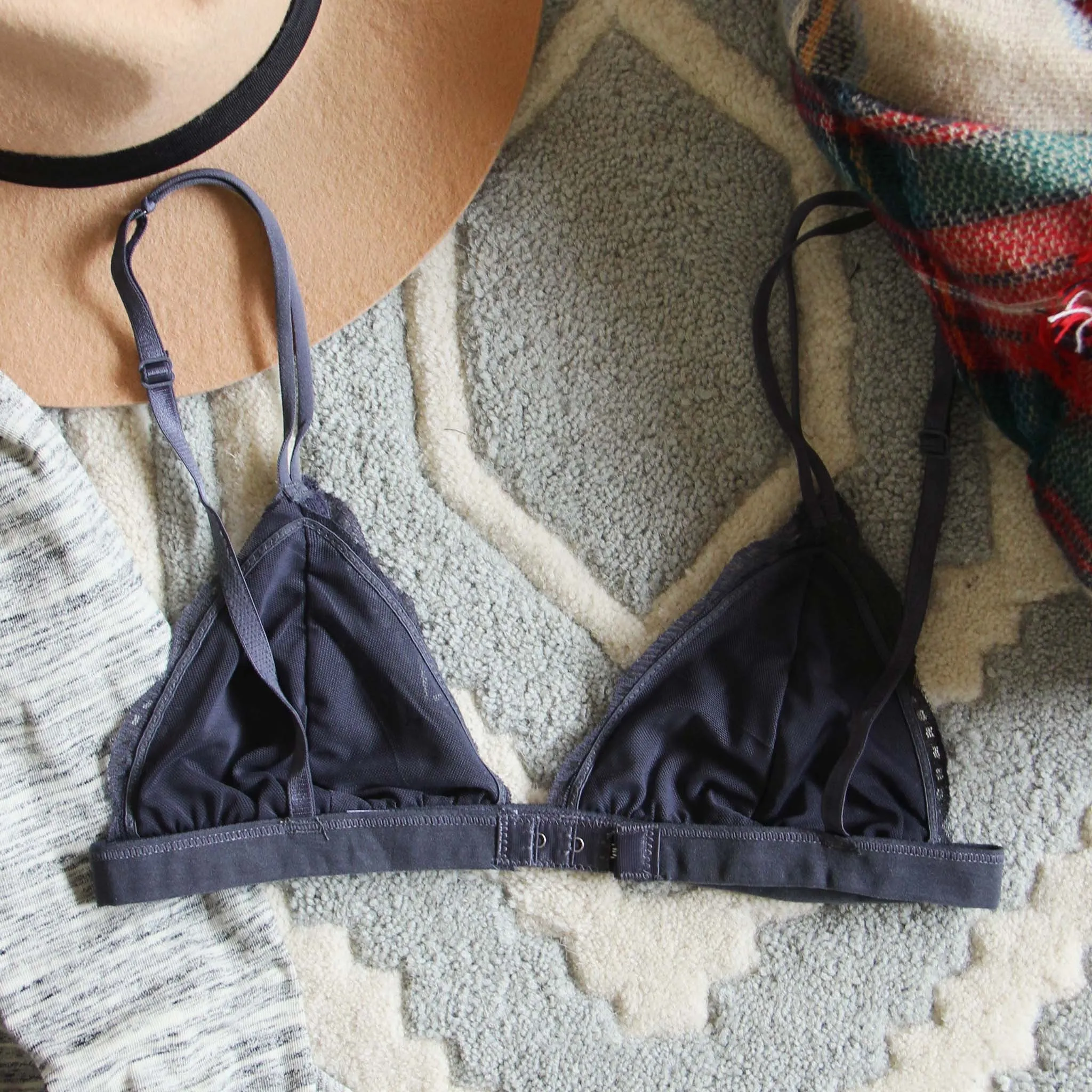 Boheme Lace Bralette in Smoke