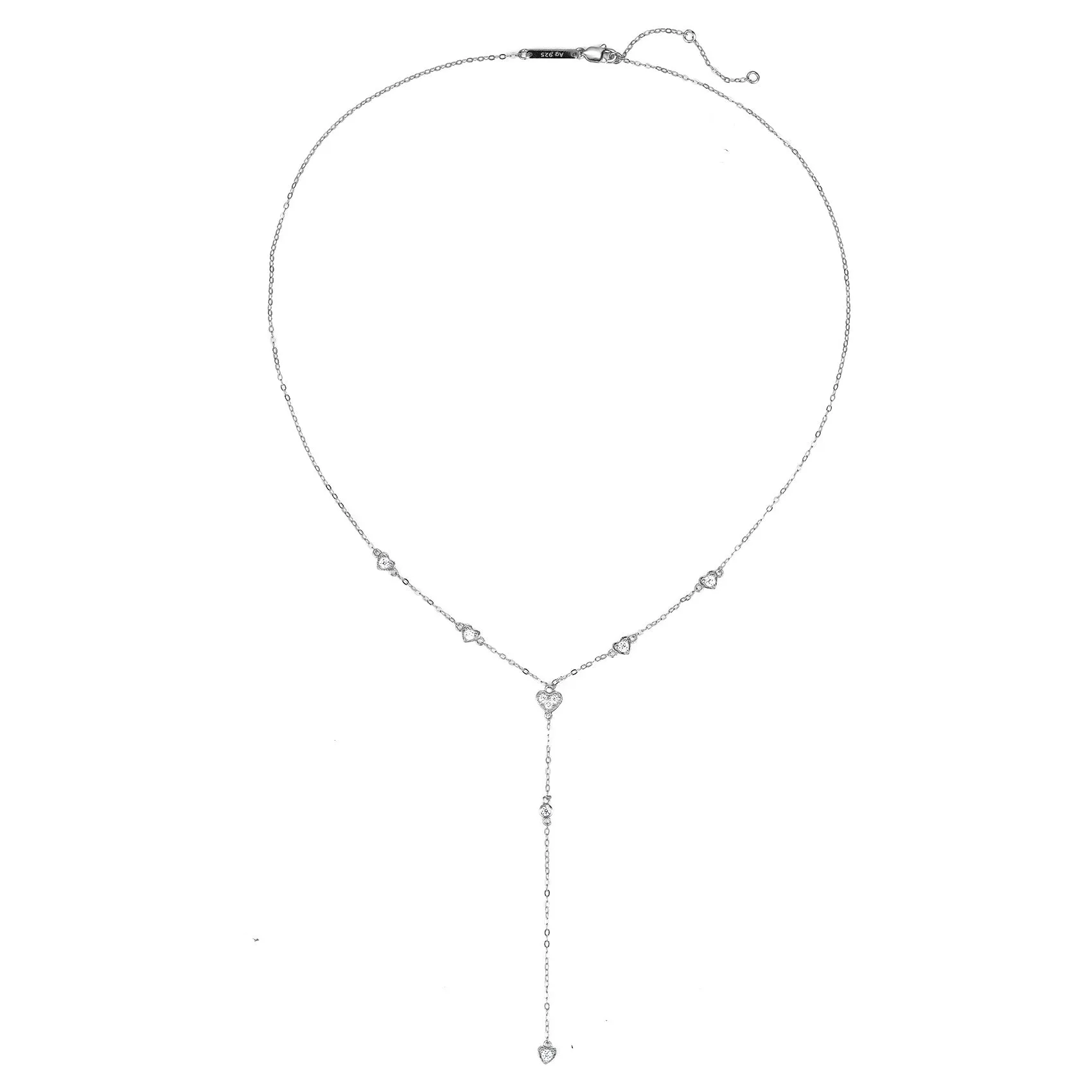 Cherish Y Chain Necklace Sterling Silver Gold