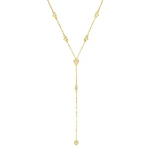Cherish Y Chain Necklace Sterling Silver Gold