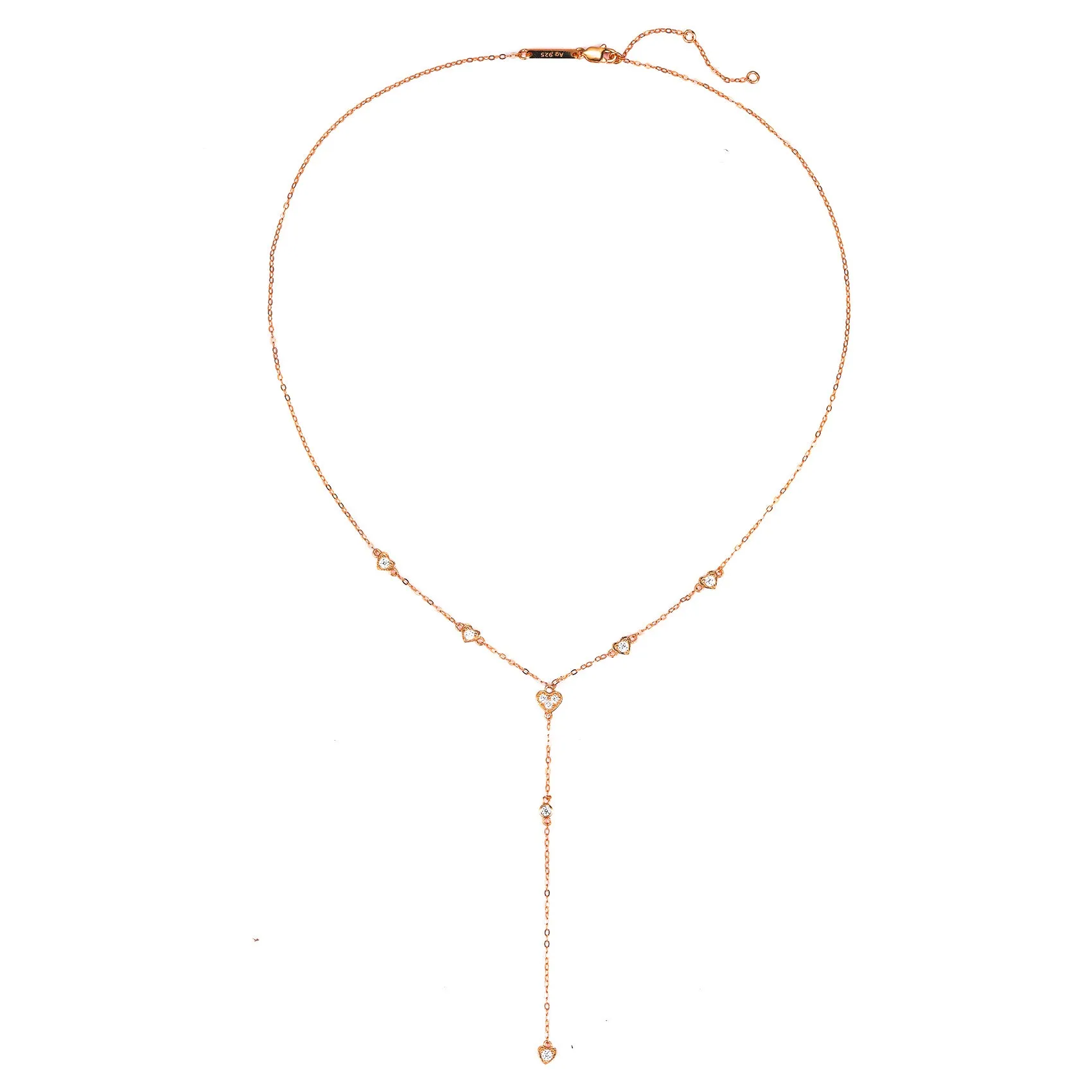 Cherish Y Chain Necklace Sterling Silver Gold
