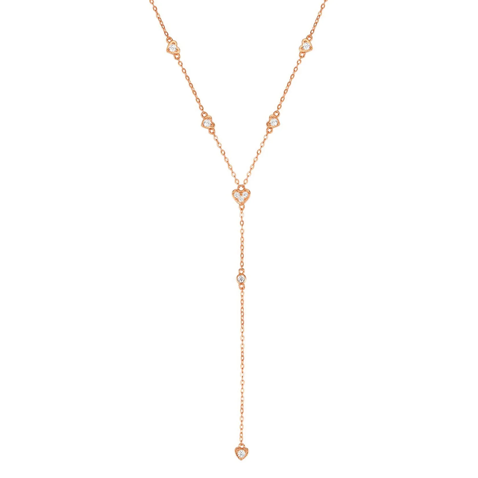 Cherish Y Chain Necklace Sterling Silver Gold