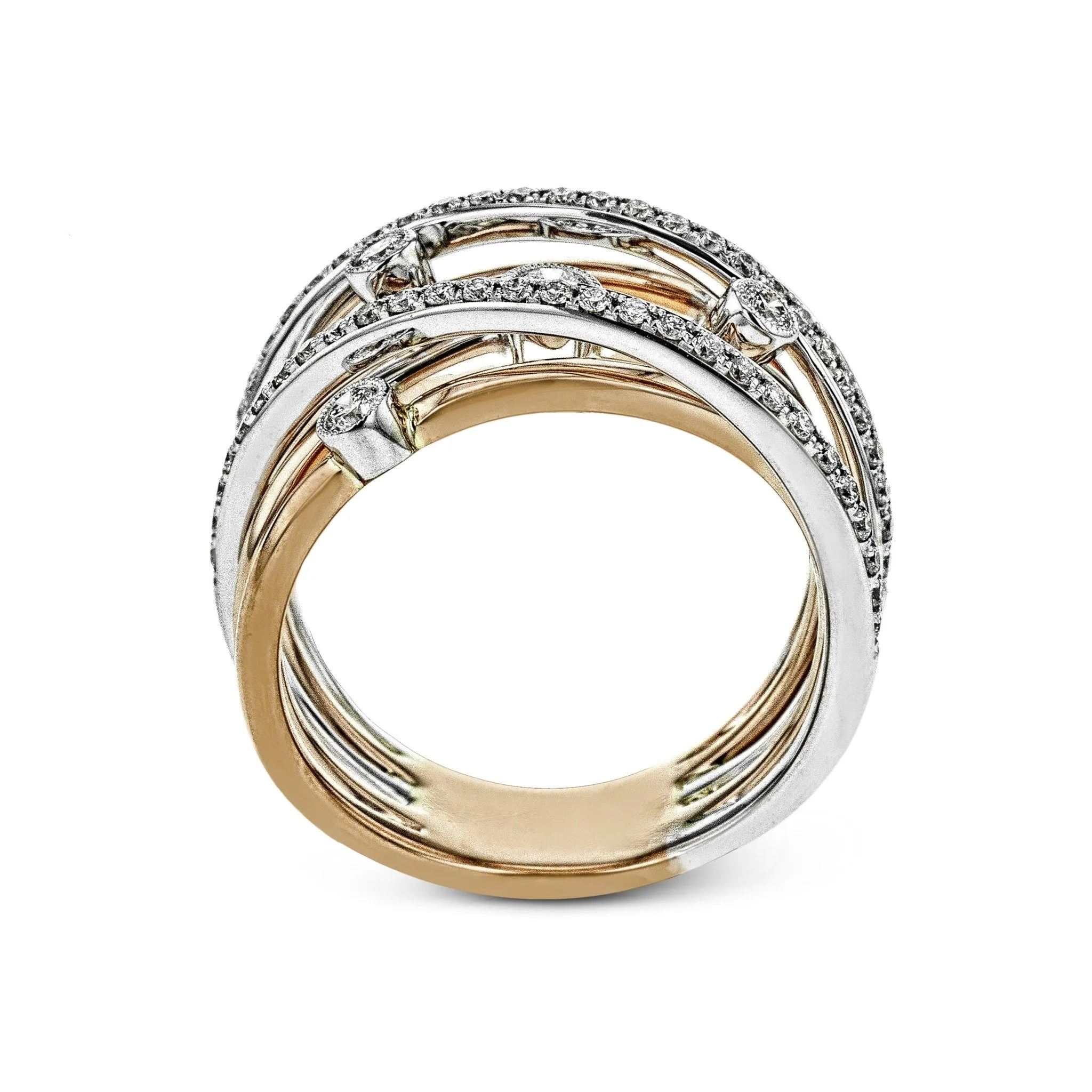 Clio Right Hand Ring in 18k Gold with Diamonds