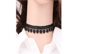 Cloth Lace Tattoo Flower Choker Necklace