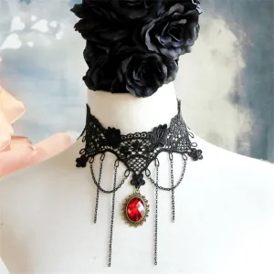 Coraline Bloodmoon - Gothic Choker Necklace by The Nevermore