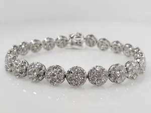 DIAMOND CLUSTER TENNIS BRACELET