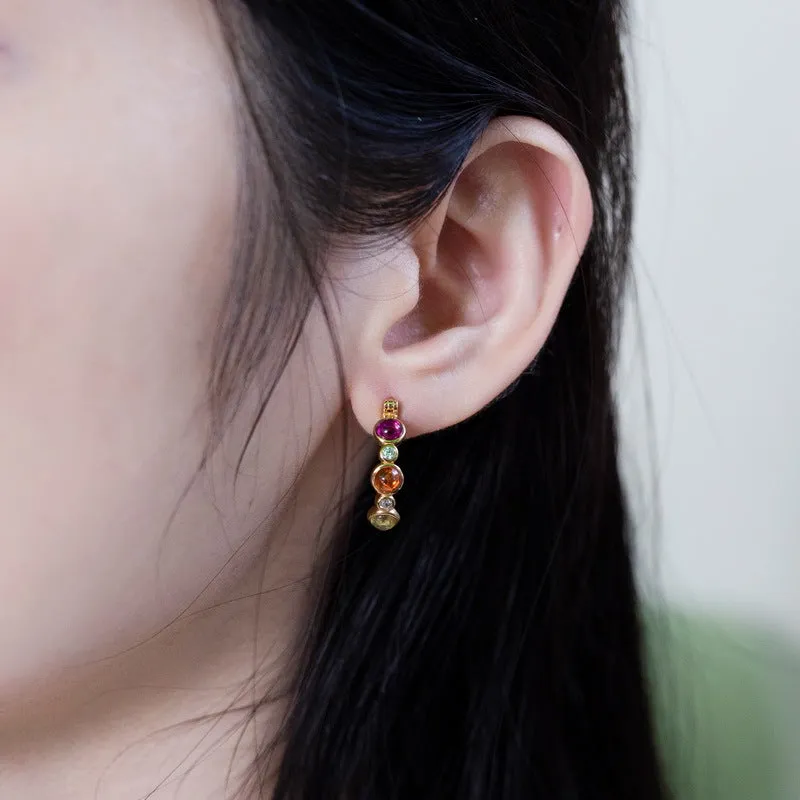 Earrings S925 Silver Plated round Earrings