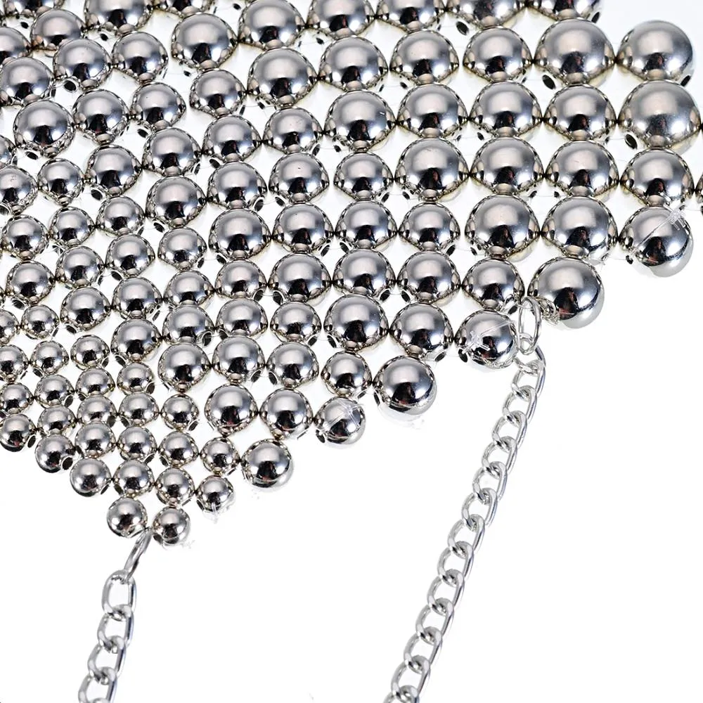 Egyptian Inspired Maxi Choker Necklace - Silver