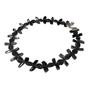 Elegant Lace Pendant  Choker Leaves Branch Necklace