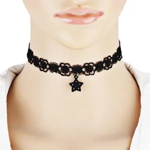 Fashion Personality Hollow Black Lace Necklace