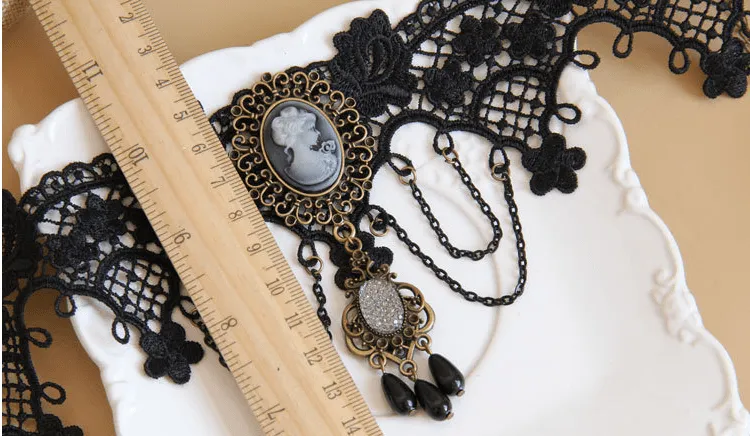FestiveChic Lace Choker - Gothic Necklace by The Nevermore