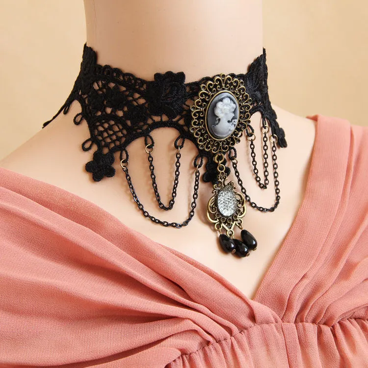 FestiveChic Lace Choker - Gothic Necklace by The Nevermore