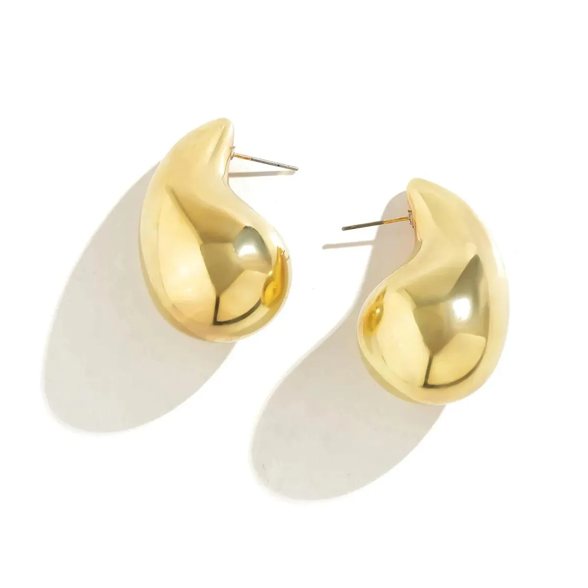 Fringe - Exaggerated Large Water Drop Metal Earrings