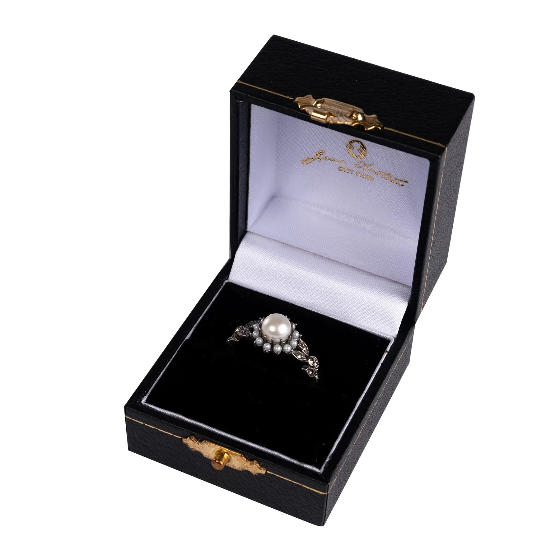 Jane Austen Dashwood ring - Silver, Marcasite and Pearl
