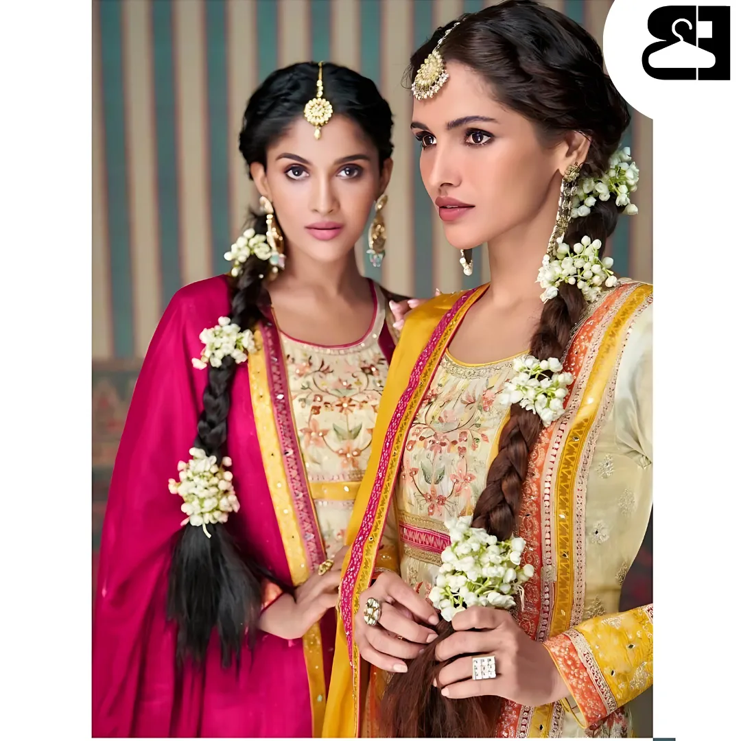 Kasturi Ethnic Silk Set with Jacquard Lace