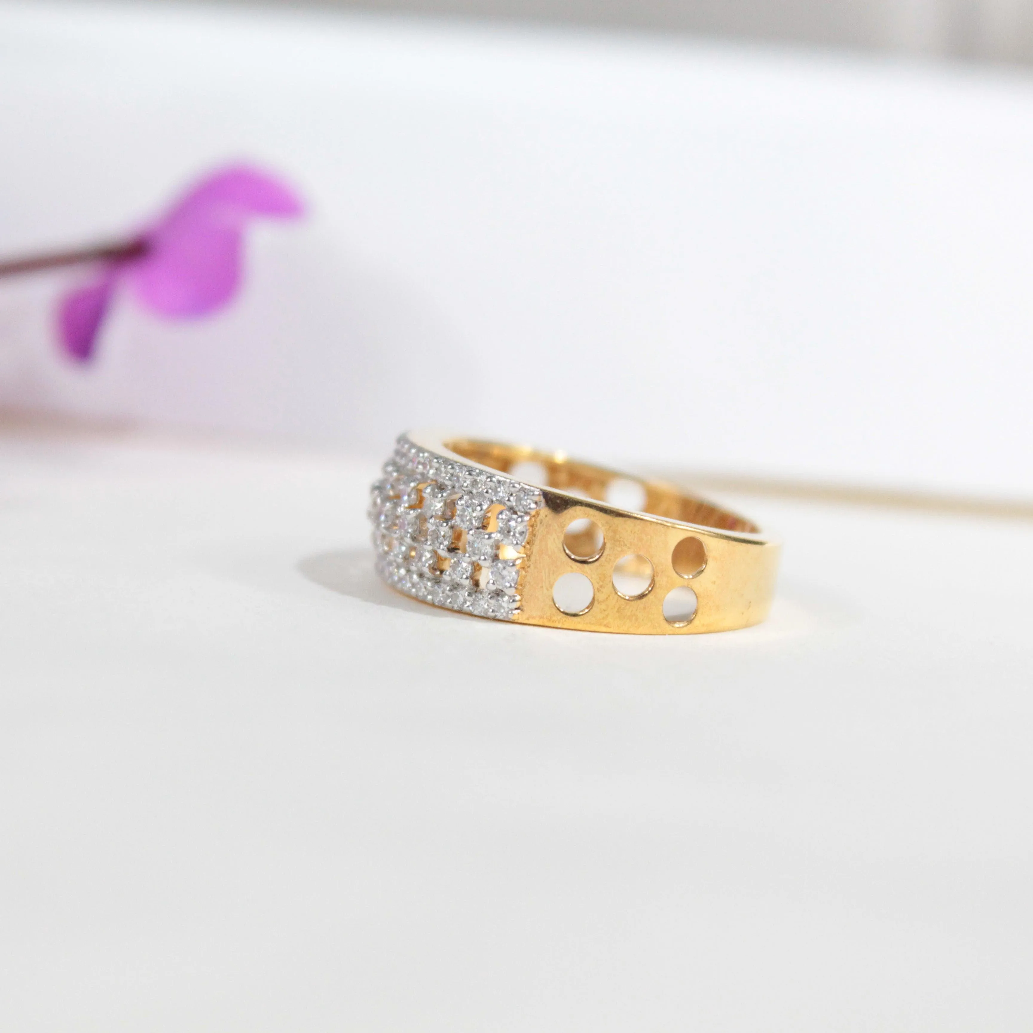 Keziah Silver Band | 22KT Gold Vermeil