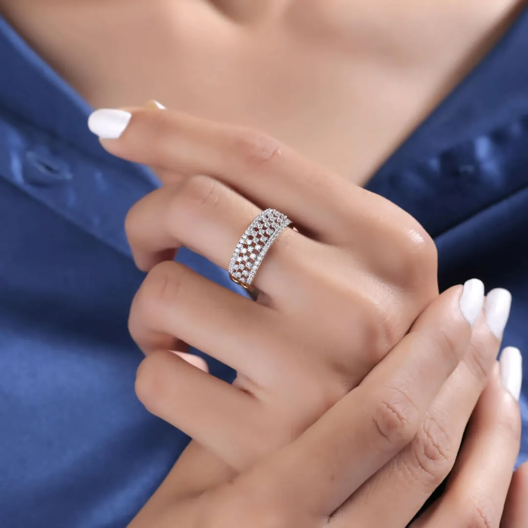 Keziah Silver Band | 22KT Gold Vermeil