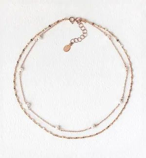 Lacey Link Pearl Choker