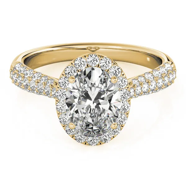 Ladies Halo Engagement Ring 51011