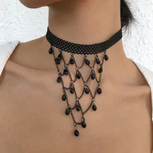 Lark Water - Gothic Lace Choker Necklace by The Nevermore