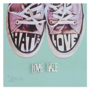 Love Hate Post Earrings