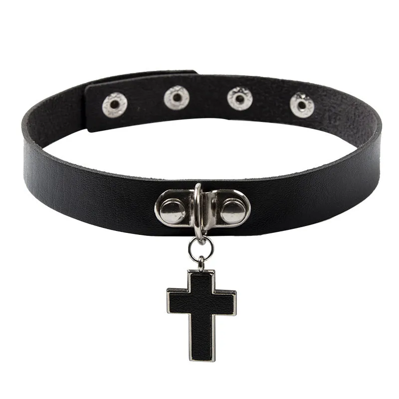 Marigold Grimheath - Gothic Leather Choker by The Nevermore