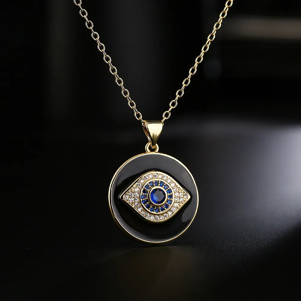 Minimalist Circle Geometric Copper Pendants
