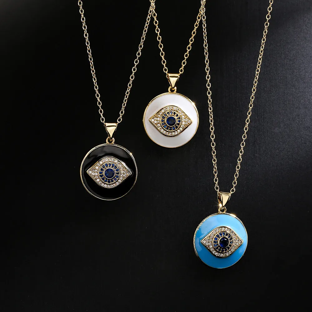 Minimalist Circle Geometric Copper Pendants
