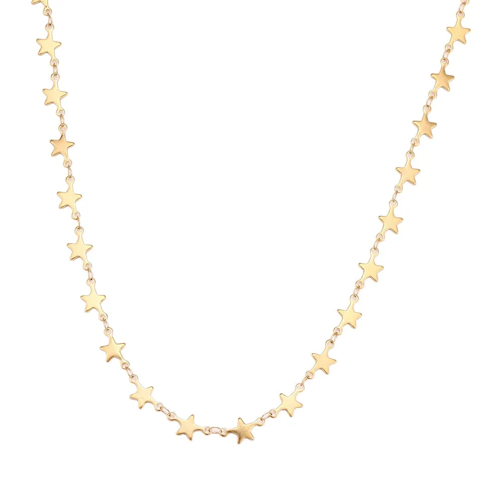 Minimalist Dainty Stainless Steel Gold Chain Necklace Unisex