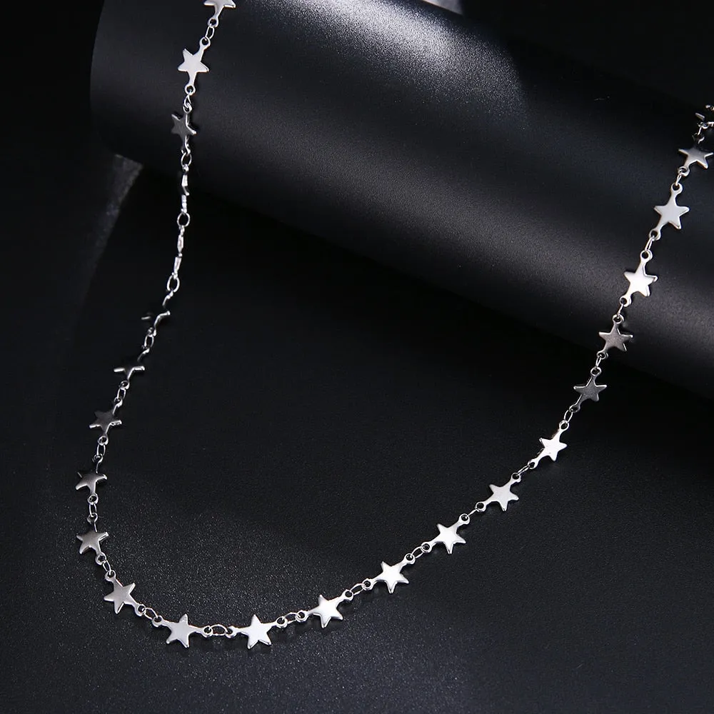 Minimalist Dainty Stainless Steel Gold Chain Necklace Unisex