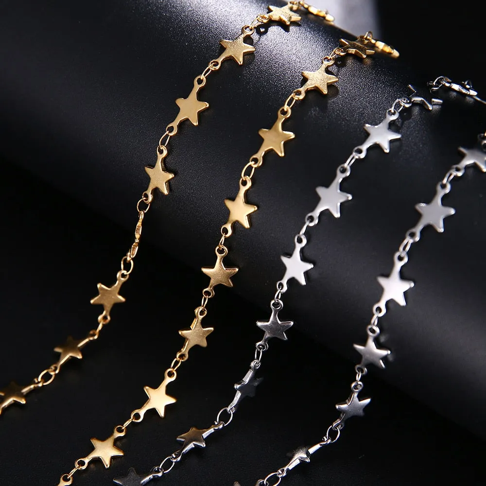 Minimalist Dainty Stainless Steel Gold Chain Necklace Unisex