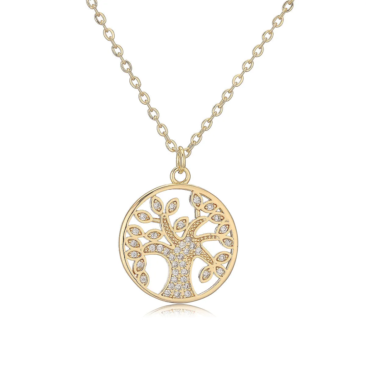Minimalist Tree Geometric Copper Pendants