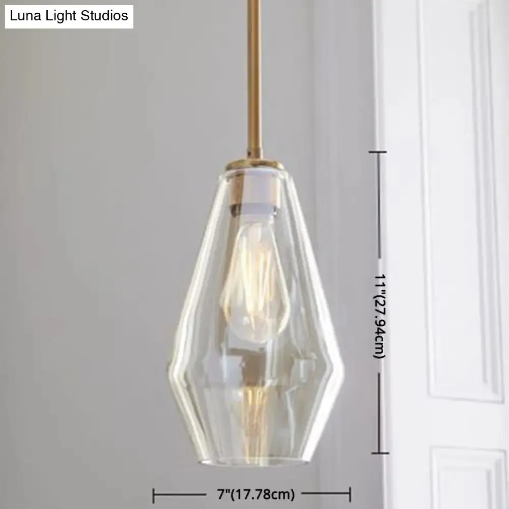 Modern Minimalist Glass Pendant Light - Stylish Dining Room Hanging Lamp