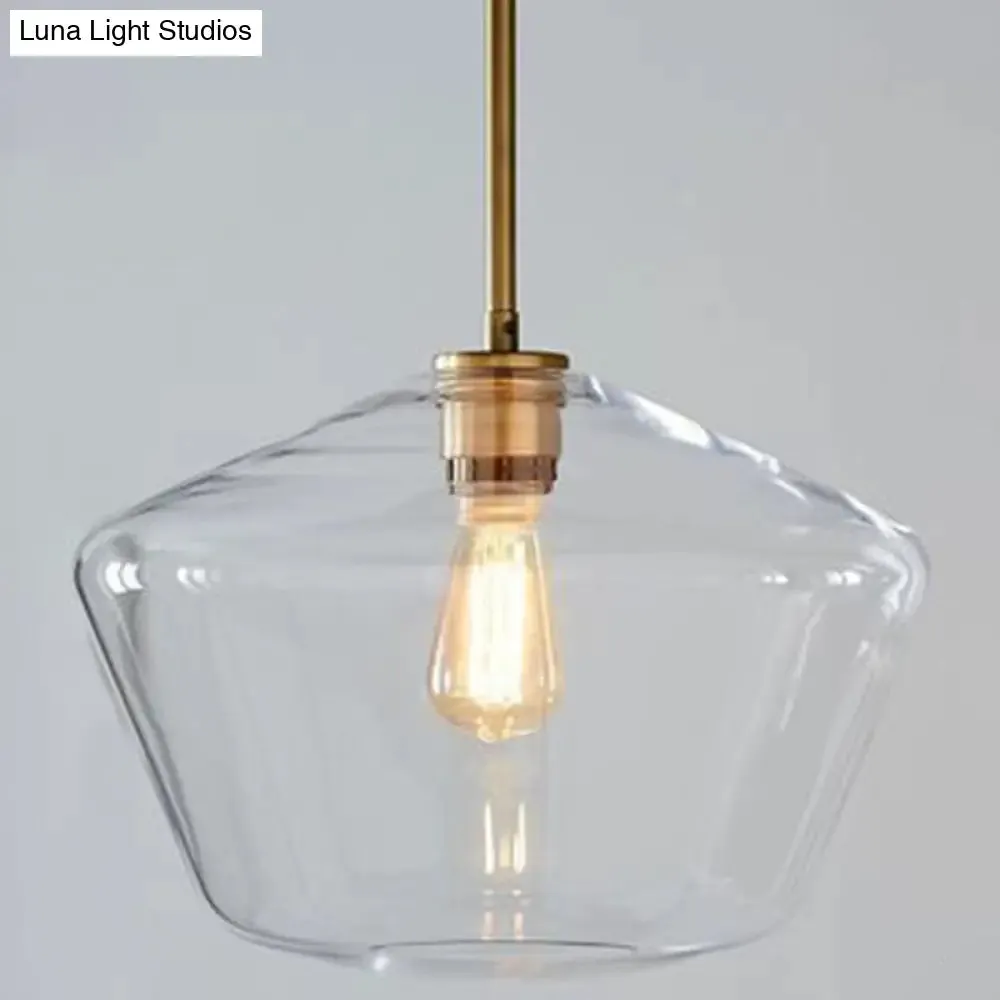 Modern Minimalist Glass Pendant Light - Stylish Dining Room Hanging Lamp