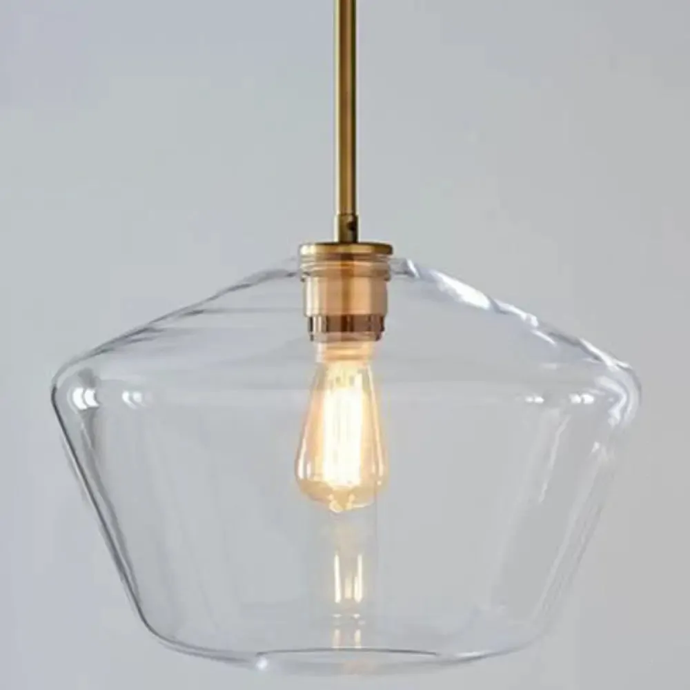 Modern Minimalist Glass Pendant Light - Stylish Dining Room Hanging Lamp