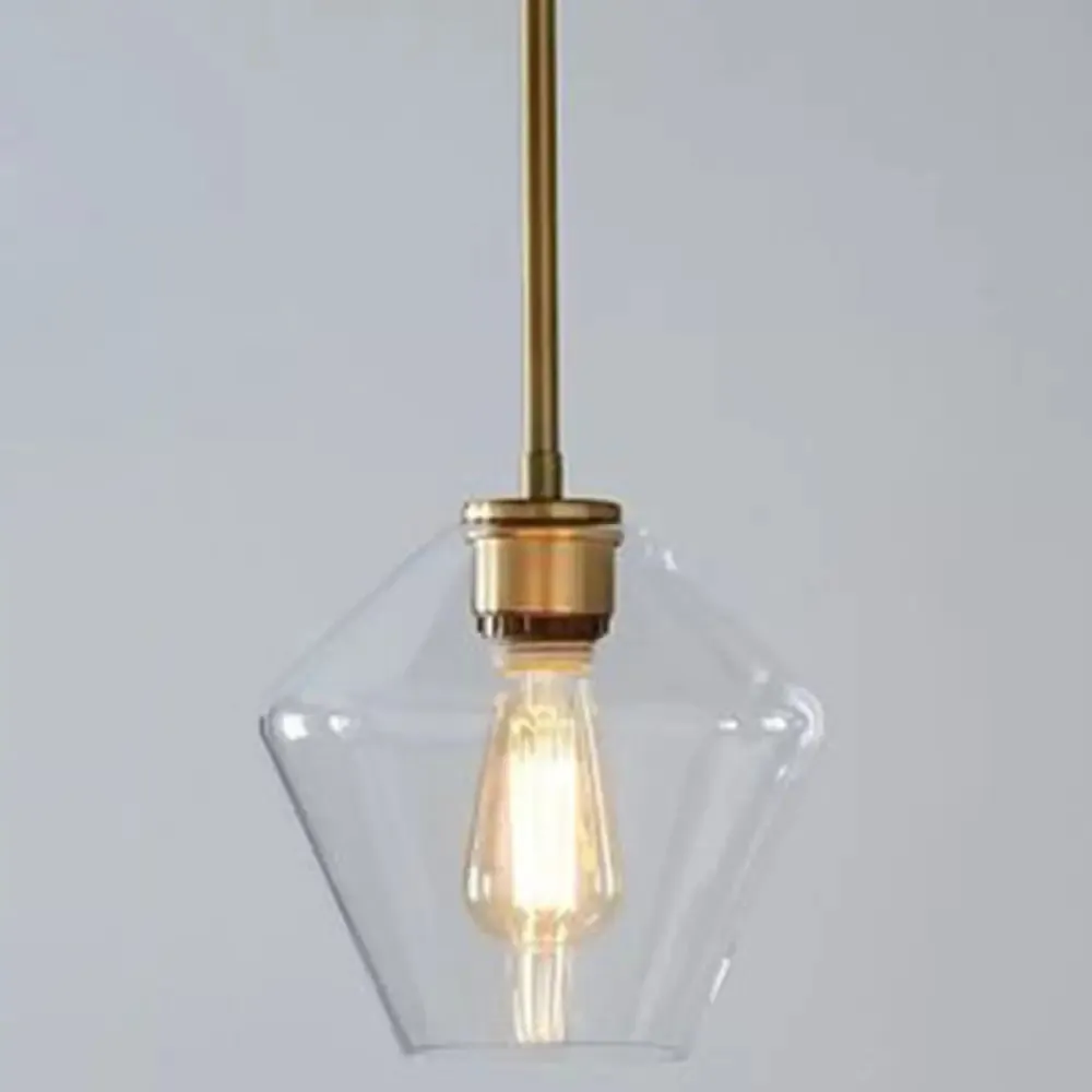 Modern Minimalist Glass Pendant Light - Stylish Dining Room Hanging Lamp