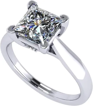 NANA Jewels 1to4ct Simulated Diamond Engagement ring Round-Princess-Cushion-Asscher Solitaire Lucita Cz & Silver