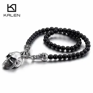 Necklaces Men Punk Stainless Steel Skull Pendant Statement Choker Jewelryi