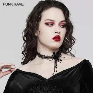 Occult Lace Choker - Black