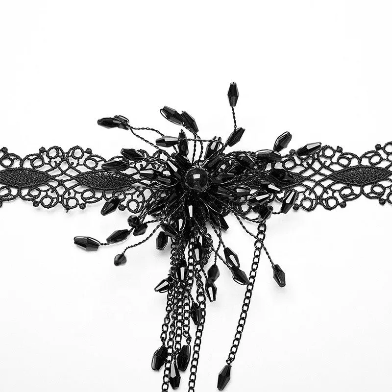 Occult Lace Choker - Black