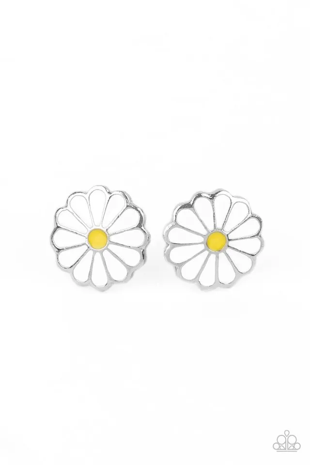 Paparazzi Earring ~ Budding Out - White