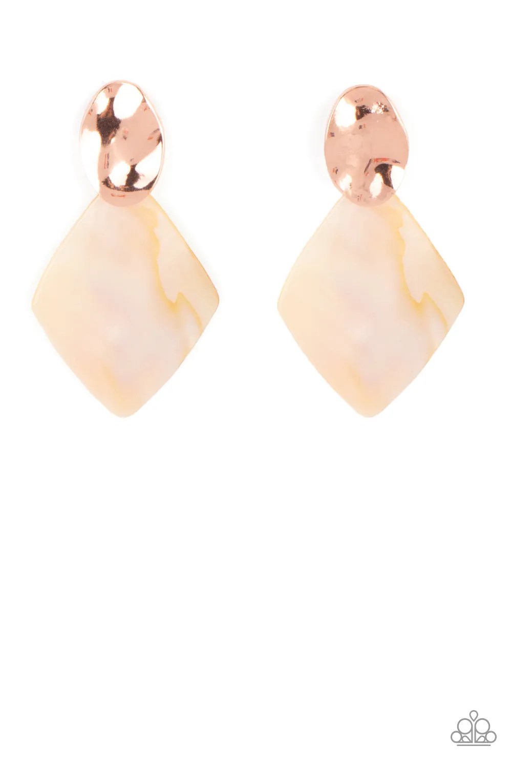 Paparazzi Earrings ~ Alluringly Lustrous - Copper